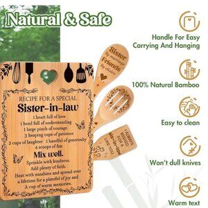 New--Cutting board gift set for sister-in-law